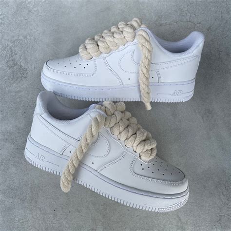 nike airforce weiß beige|air force 1 chunky laces.